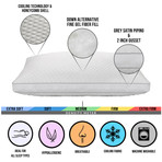 Super Cooling Gel Fiber Pillow // Jumbo // 2 Pack
