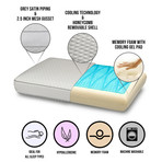 Memory Foam Cooling Pillow + Cooling Cover // Standard Size