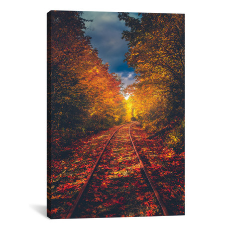 Autumn On The Railroad (26"W x 18"H x 0.75"D)