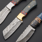 Damascus Steak Knife Set 1 // Set Of 3