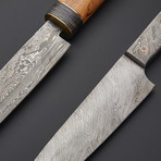 Full Damascus & Cowny Chef Knives // Set Of 2