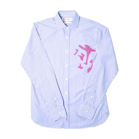 Hatch Shirt // Blue + White + Purple (S)