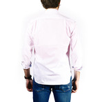 Qluf Shirt // Pale Pink + Blue (XL)