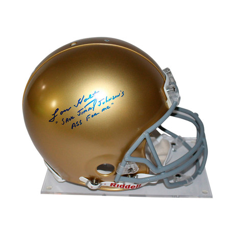 Signed Notre Dame Helmet // Lou Holtz