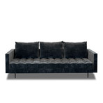 Bendill 3-Seat Velvet Sofa // Gray