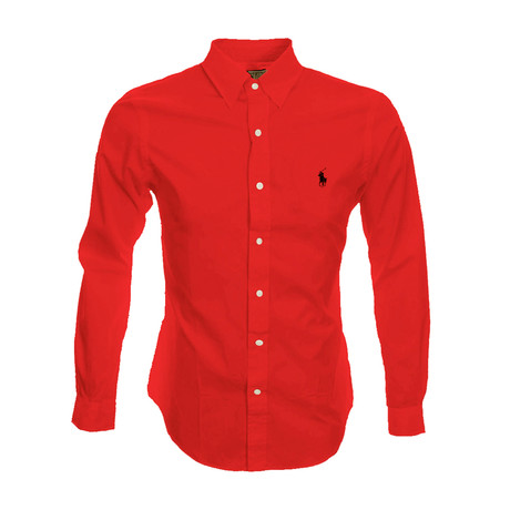 Slim-Fit Classic Shirt // Red (S)