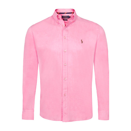Custom-Fit Oxford Dress Shirt // BSR Bright Pink (S)