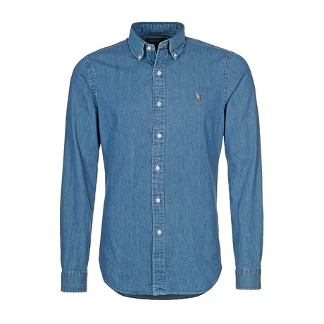 Slim-Fit Oxford Dress Shirt // Denim Blue BSRM (S)