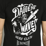 Dagger on the Waves T-Shirt // Black (Euro: 50)