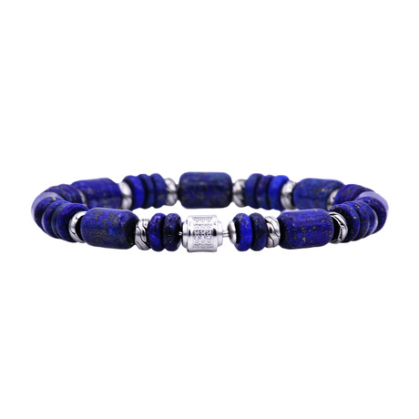 Lapis Lazuli Bead Bracelet // Blue