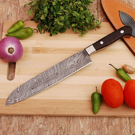 Damascus Kitchen Knife // 9768