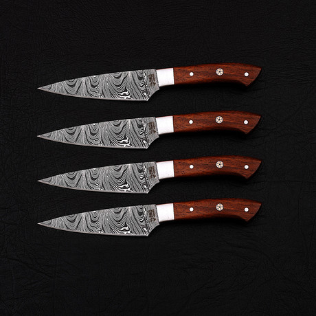 Damascus Pairing Knife Set // 4 Piece Set