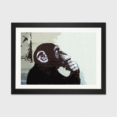 The Thinker Monkey // Banksy (16"W x 24"H x 1"D)