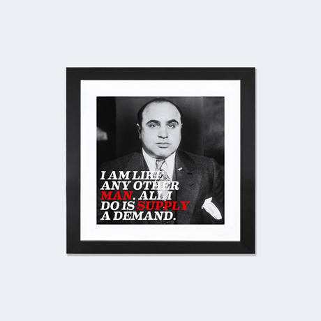 Al Capone Quote (16"W x 16"H x 1"D)