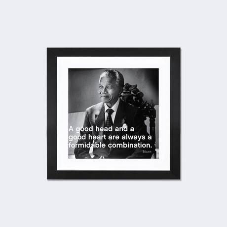 Nelson Mandela Quote (16"W x 16"H x 1"D)