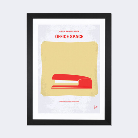 Office Space Minimal Movie Poster // Chungkong (24"W x 16"H x 1"D)