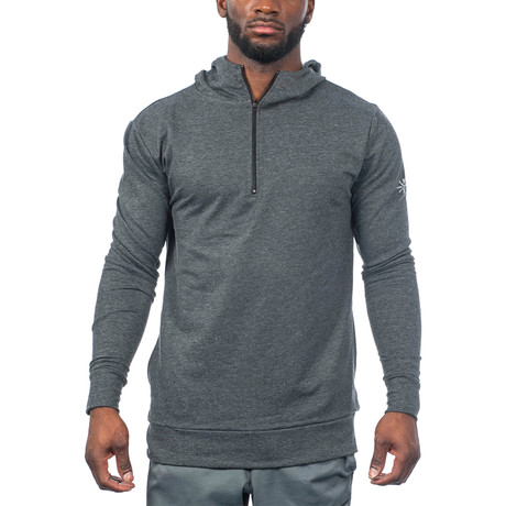 Westend Hooded Quarter Zip Pullover // Charcoal (S)