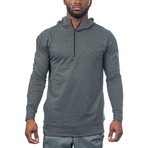 Westend Hooded Quarter Zip Pullover // Charcoal (M)