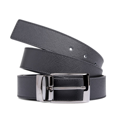 Textured Leather Belt // Black