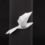 Soaring Bird With Geometric Pattern // Pearl White