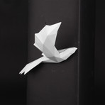 Soaring Bird With Geometric Pattern // Pearl White