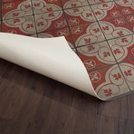 Verona // Retro Vinyl Floorcloth (2'10.5"L x 4'2"W)