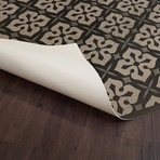 Pummice Stone // Retro Vinyl Floorcloth (2'10.5"L x 4'2"W)