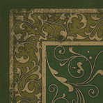 Jade's Palace // Retro Vinyl Floorcloth (2'10.5"L x 4'2"W)