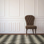 The Jester // Retro Vinyl Floorcloth (2'10.5"L x 4'2"W)