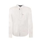 Basic Button-Up Collared Shirt // White (M)