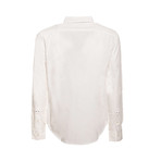 Basic Button-Up Collared Shirt // White (XL)