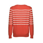 Basic Striped Sweater // Orange Cream (M)