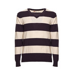 Striped Sweater // Cream Prune (S)