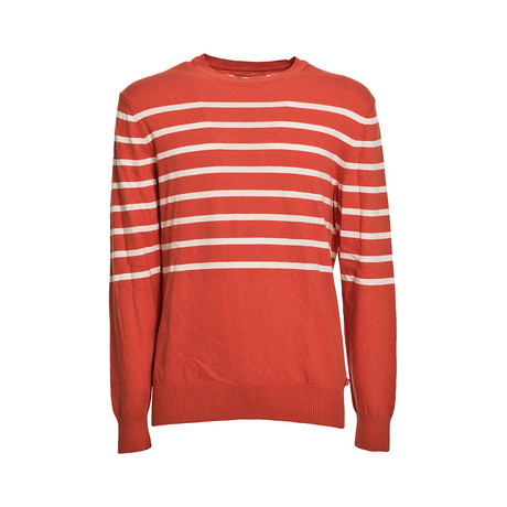 Basic Striped Sweater // Orange Cream (S)