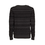 Basic Print Sweater // Grey (L)
