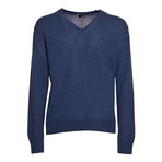 V-Neck Knitwear // Blue Notte (XL)