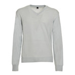V-Neck Knitwear // Light Gray (L)