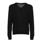 V-Neck Knitwear // Black (L)