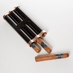 Keep It Fresh Cigar Holder // Triple (Red + Silver)
