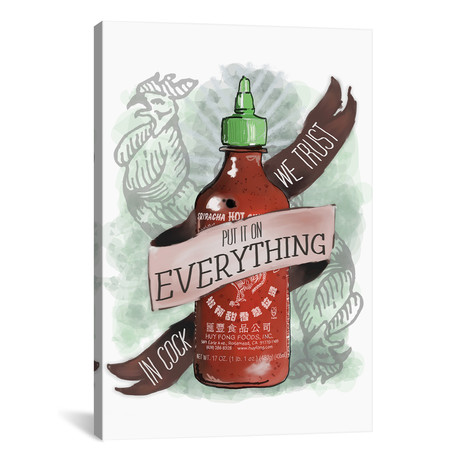 An Ode To Sriracha // Heather Perry (26"W x 18"H x 0.75"D)