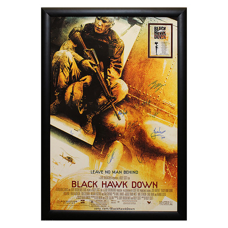 Framed Autographed Poster // Black Hawk Down