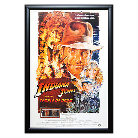 Signed + Framed Poster // Indiana Jones Temple of Doom