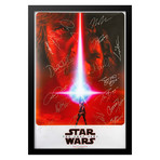 Framed autographed poster Star Wars Episode VIII: The Last Jedi
