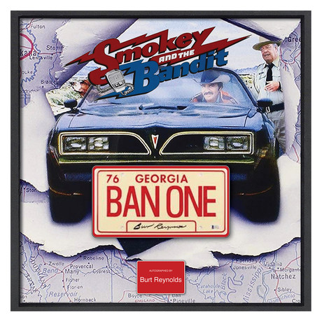Autographed License Plate Collage // Smokey and the Bandit