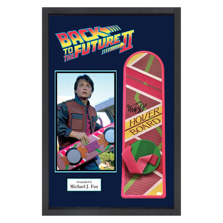 Autographed Hoverboard Collage // Back to the Future