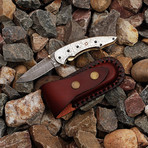 Damascus Liner Lock Folding Knife // FRB-301110