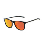 Trent Glasses // Black + Red With Brown + Flash Red Gradient Lens