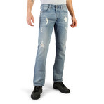 Buster Light Distressed Jeans // Blue (27WX32L)