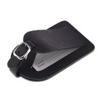 Berkeley Leather Luggage Tag (Black)