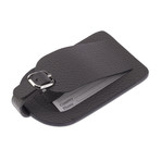 Berkeley Leather Luggage Tag (Black)